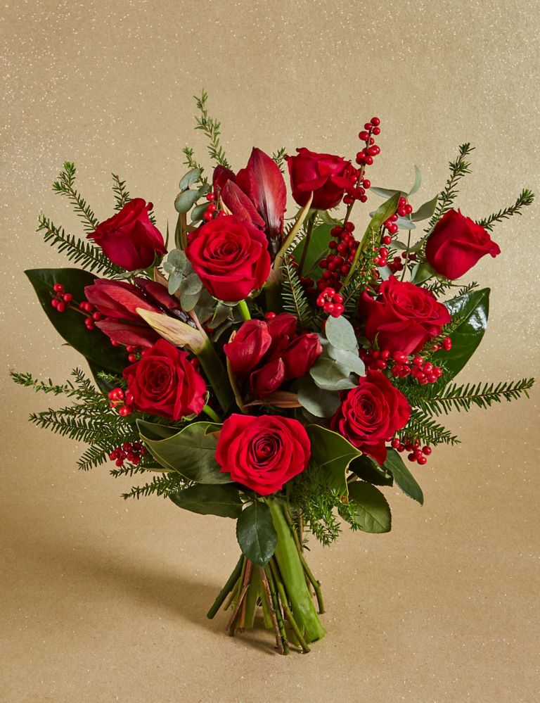 The Collection Red Velvet Flower Bouquet 1 of 6