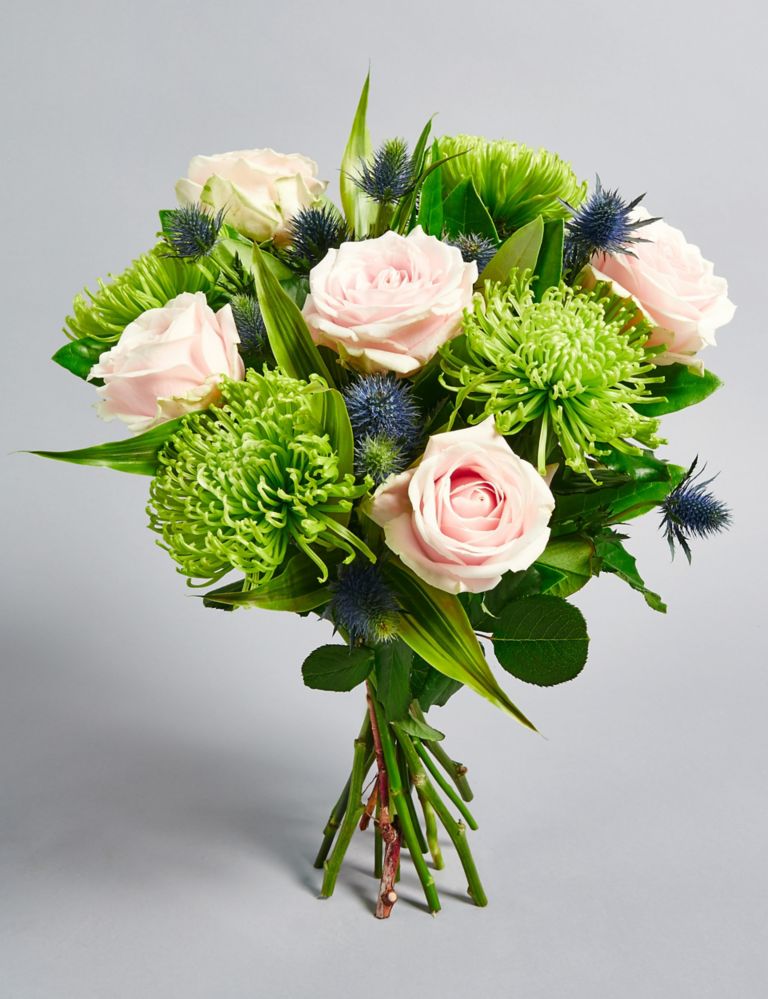 The Collection Rose & Sea Thistle Bouquet 1 of 6