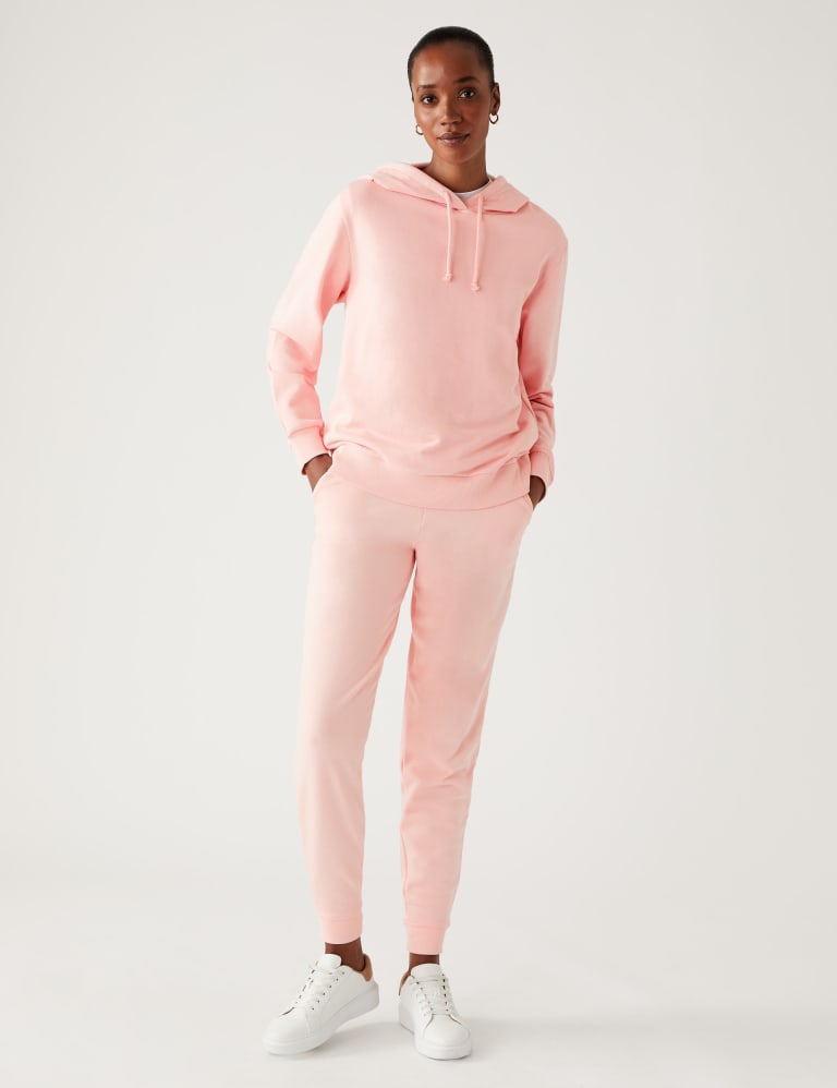 Baby Pink Sweat Cuffed High Waist Sweatpants