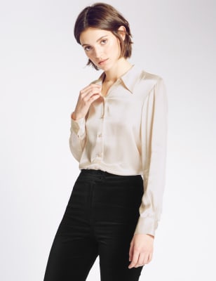 human resources Upward informal satin blouse marks and spencer TV station  send Red