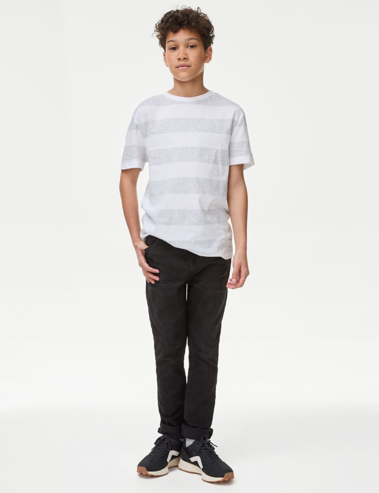 The Jones Straight Fit Cotton with Stretch Jeans (6-16 Yrs) 1 of 6