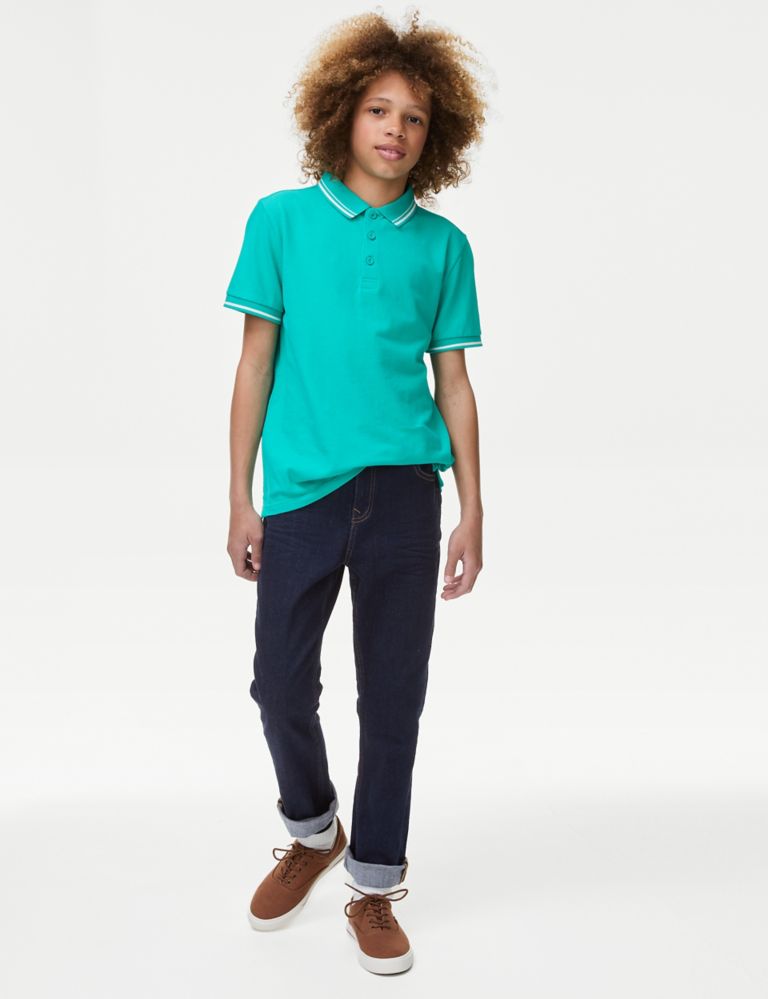 The Jones Straight Fit Cotton with Stretch Jeans (6-16 Yrs) 1 of 6