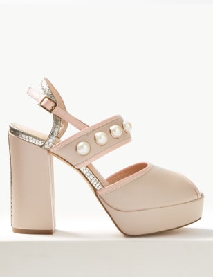 m&s peep toe shoes
