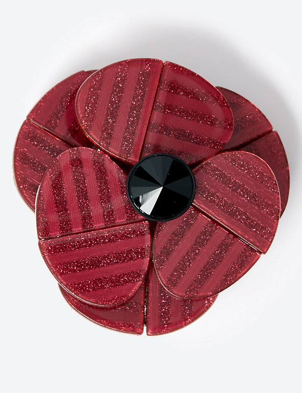 The Poppy Collection® Large Resin Poppy Brooch Image 1 of 1