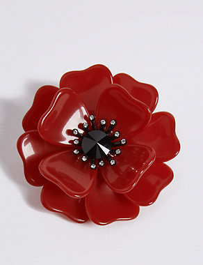 The Poppy Collection® Poppy Resin Brooch Image 2 of 3
