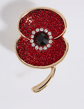 The Poppy Collection® Sparkle Poppy Brooch Image 2 of 3