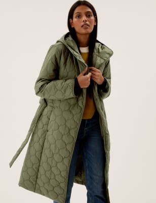 quilted ladies long coats