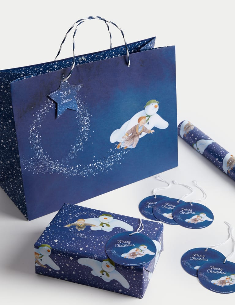 The Snowman 3M Christmas Gift Wrap Tags Gift Bag Pack M S