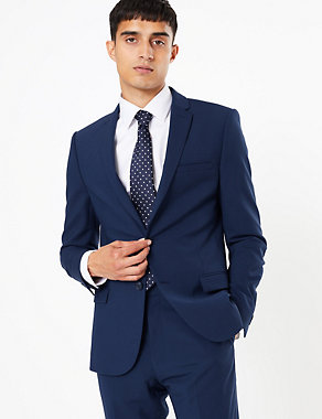 The Ultimate Big & Tall Blue Skinny Fit Jacket Image 2 of 4