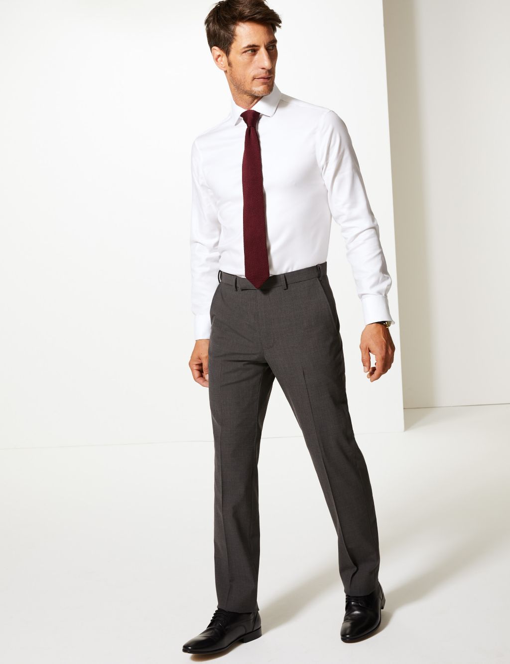 The Ultimate Big & Tall Charcoal Tailored Fit Trousers 3 of 4