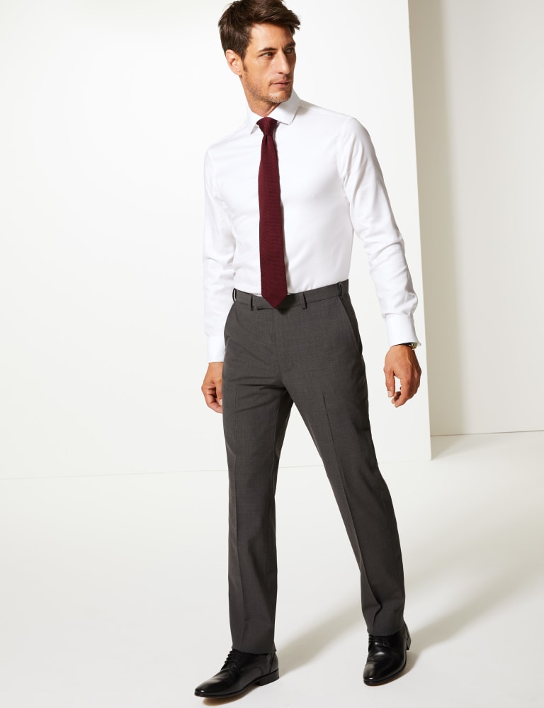 The Ultimate Big & Tall Charcoal Tailored Fit Trousers 1 of 4