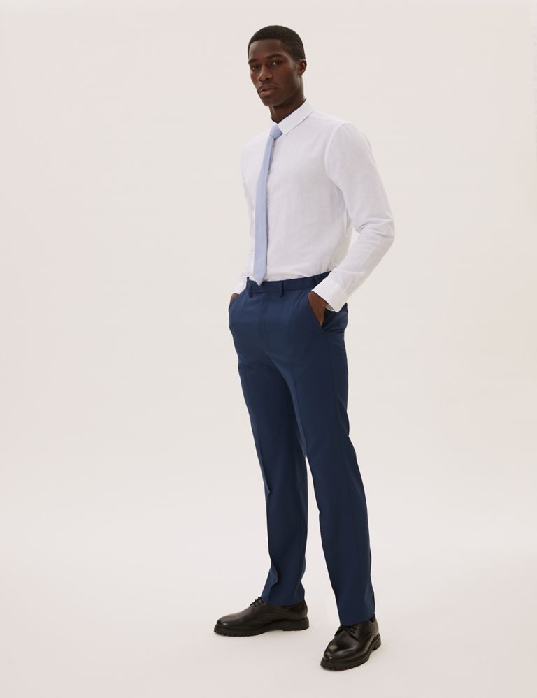 The Ultimate Blue Regular Fit Trousers | M&S Collection | M&S