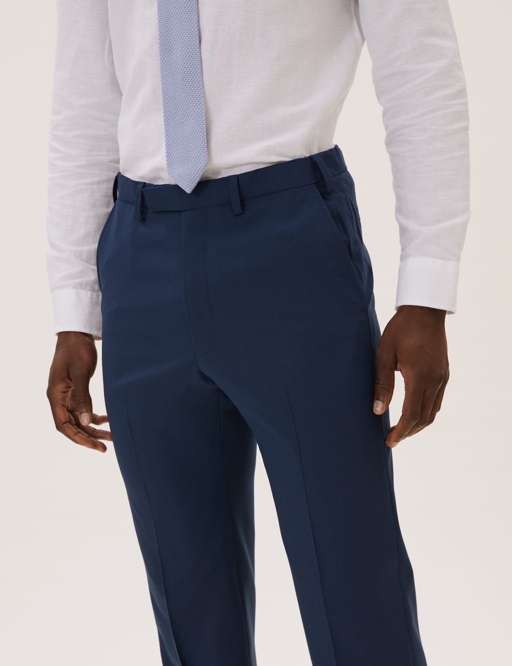 The Ultimate Blue Regular Fit Trousers | M&S Collection | M&S