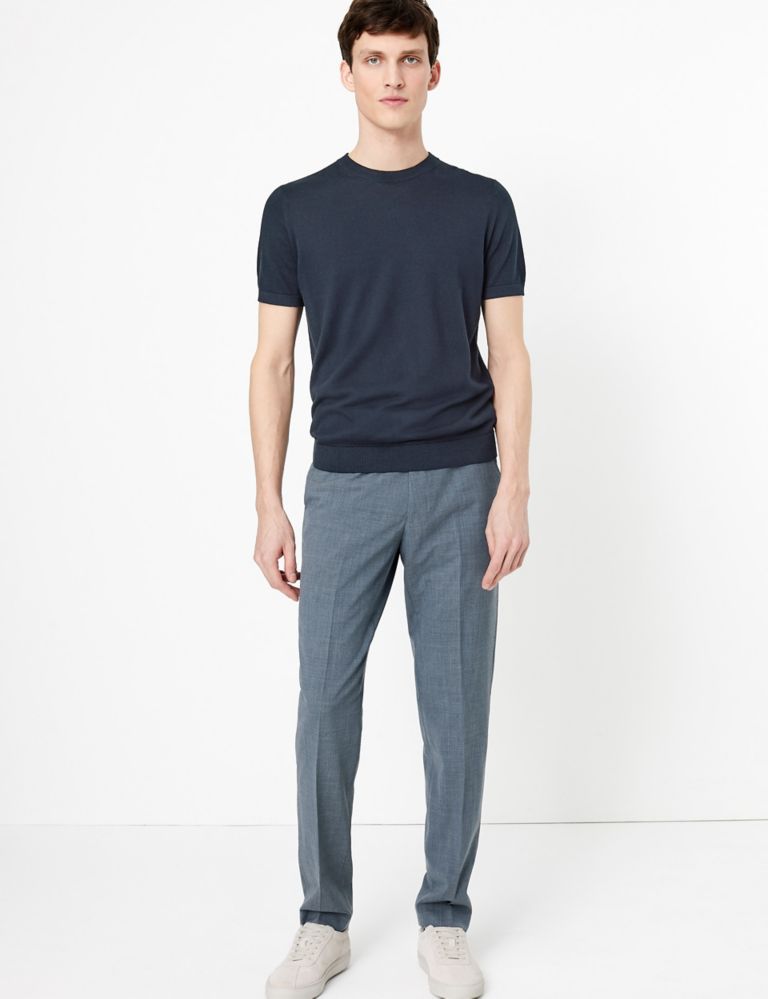 The Ultimate Blue Slim Fit Trousers 1 of 7