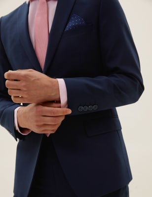 The Ultimate Navy Slim Fit Suit Jacket, M&S Collection