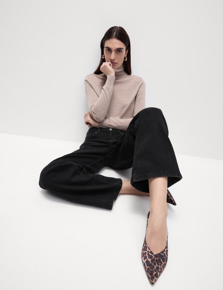 High wide leg jeans sales