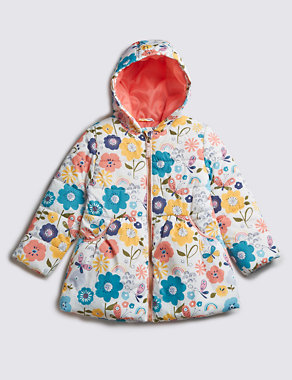 Thermal Hooded Floral Coat (1-7 Years) Image 2 of 4