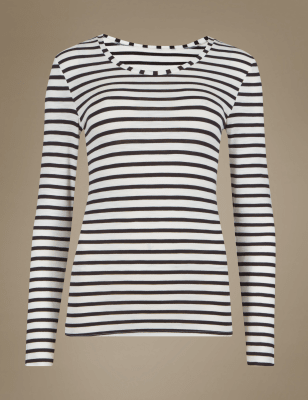 striped thermal top