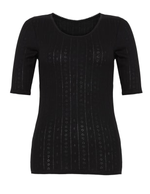 short sleeve thermal top ladies