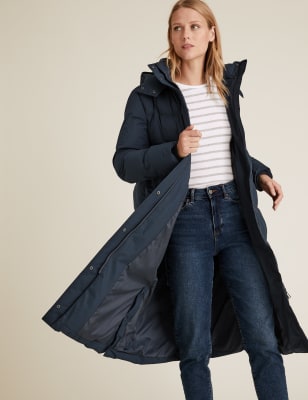 Marks and spencer hot sale long puffer coat