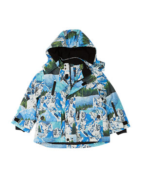 Thinsulate™ Ski Mountain Print Hooded Coat (1-7 Years) Image 2 of 6
