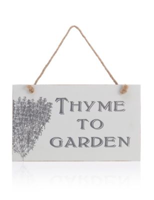 Thyme To Garden Plaque Image 1 of 1