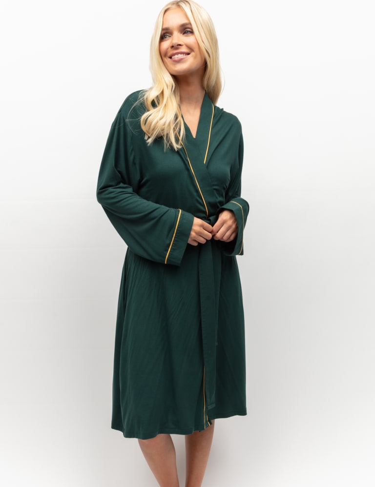 Emerald green dressing gown with hood shop