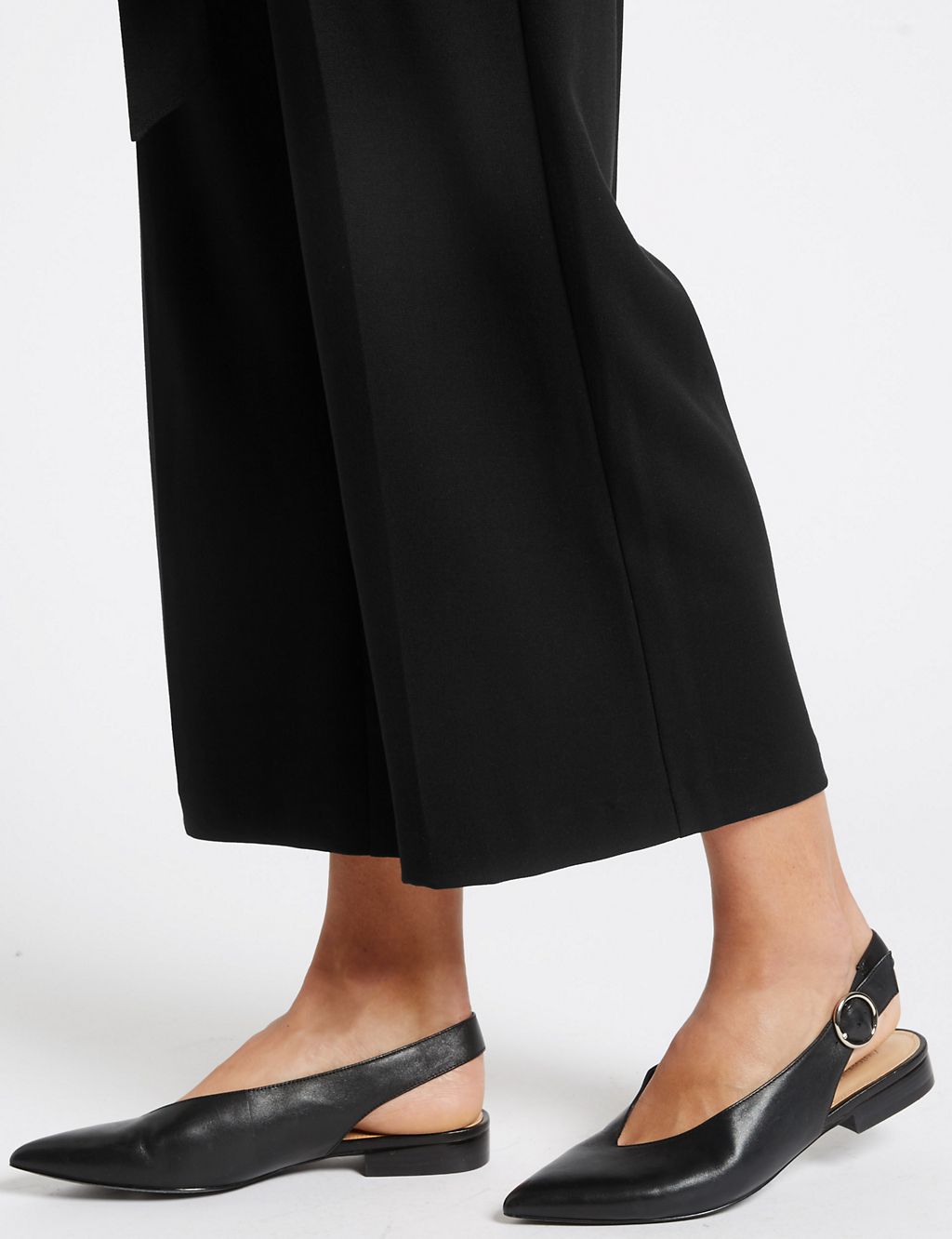 Tie Front Wide Leg Cropped Trousers 6 of 6