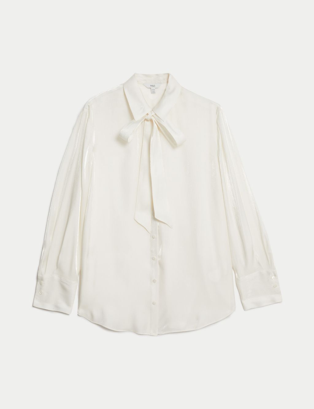 Tie Neck Collared Shirt | M&S Collection | M&S