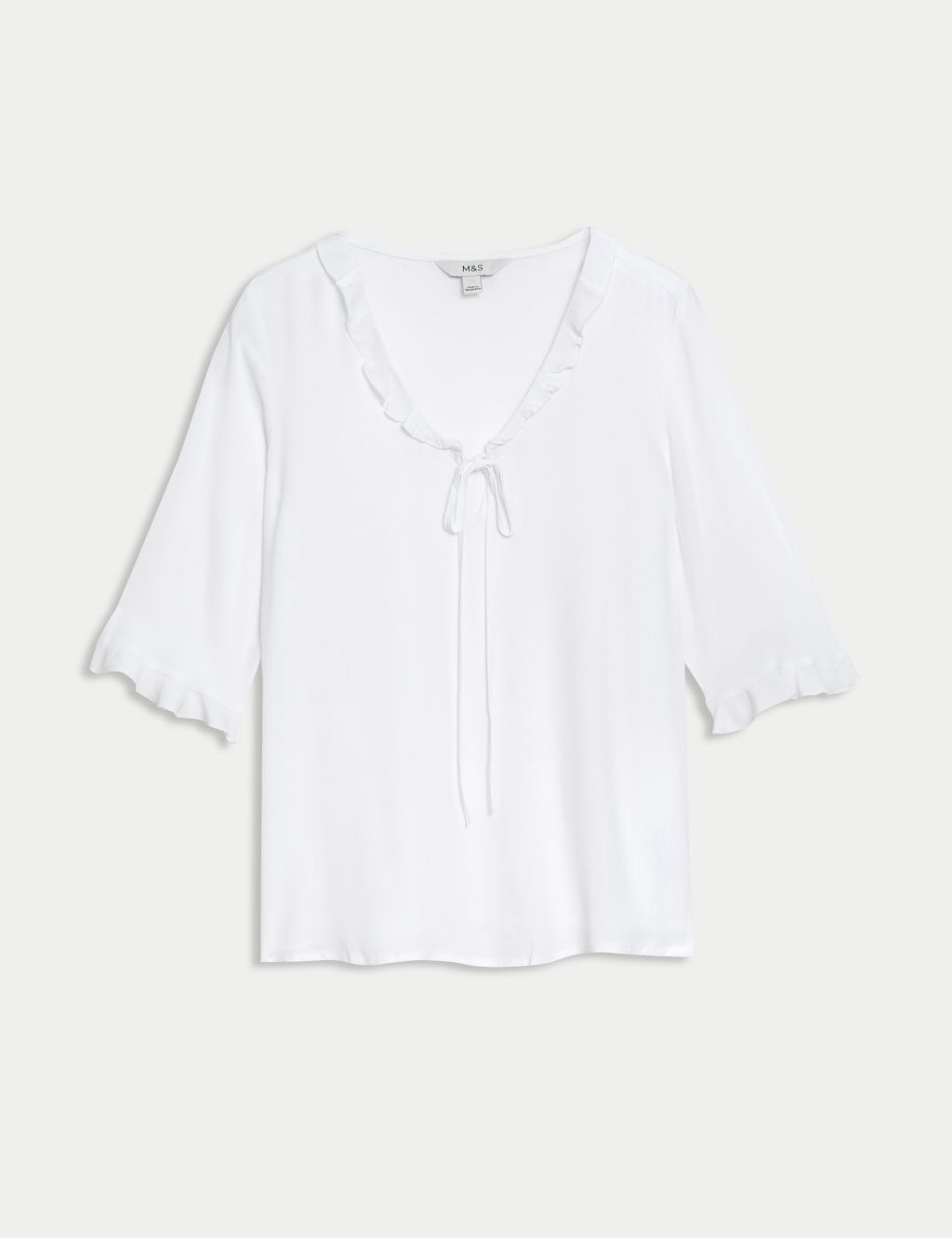 Tie Neck Frill Detail Blouse 1 of 5