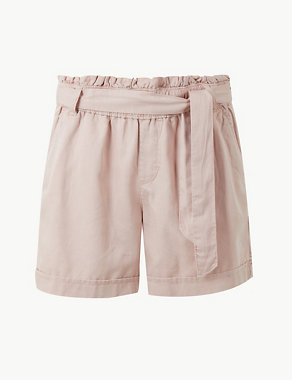 Tie Waist Casual Shorts with Cotton Image 2 of 4