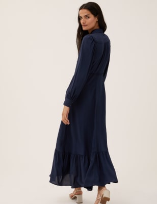 Tie Waist Maxi Shirt Dress M S Collection M S