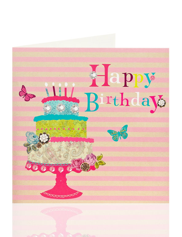 Tiered Cake Birthday Card Image 1 of 2