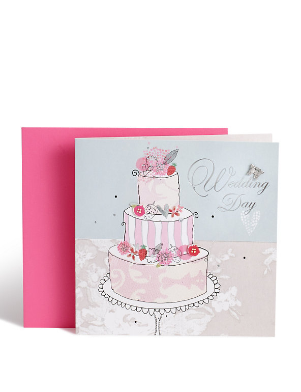 Tiered Cake Wedding Card Image 1 of 2