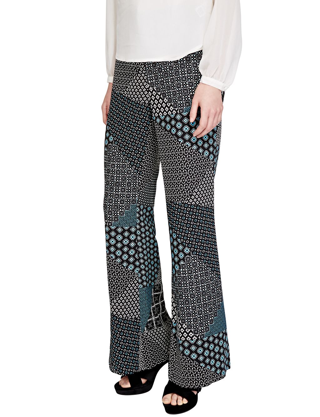 Tile Print Flared Trousers 3 of 3
