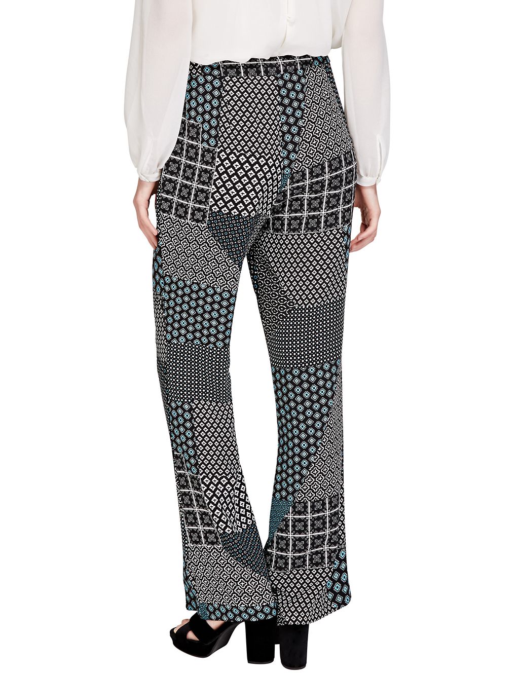 Tile Print Flared Trousers 2 of 3