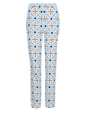 Tile Print Tapered Leg Trousers Image 2 of 4