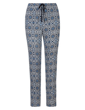 Tile Print Tapered Leg Trousers Image 2 of 4