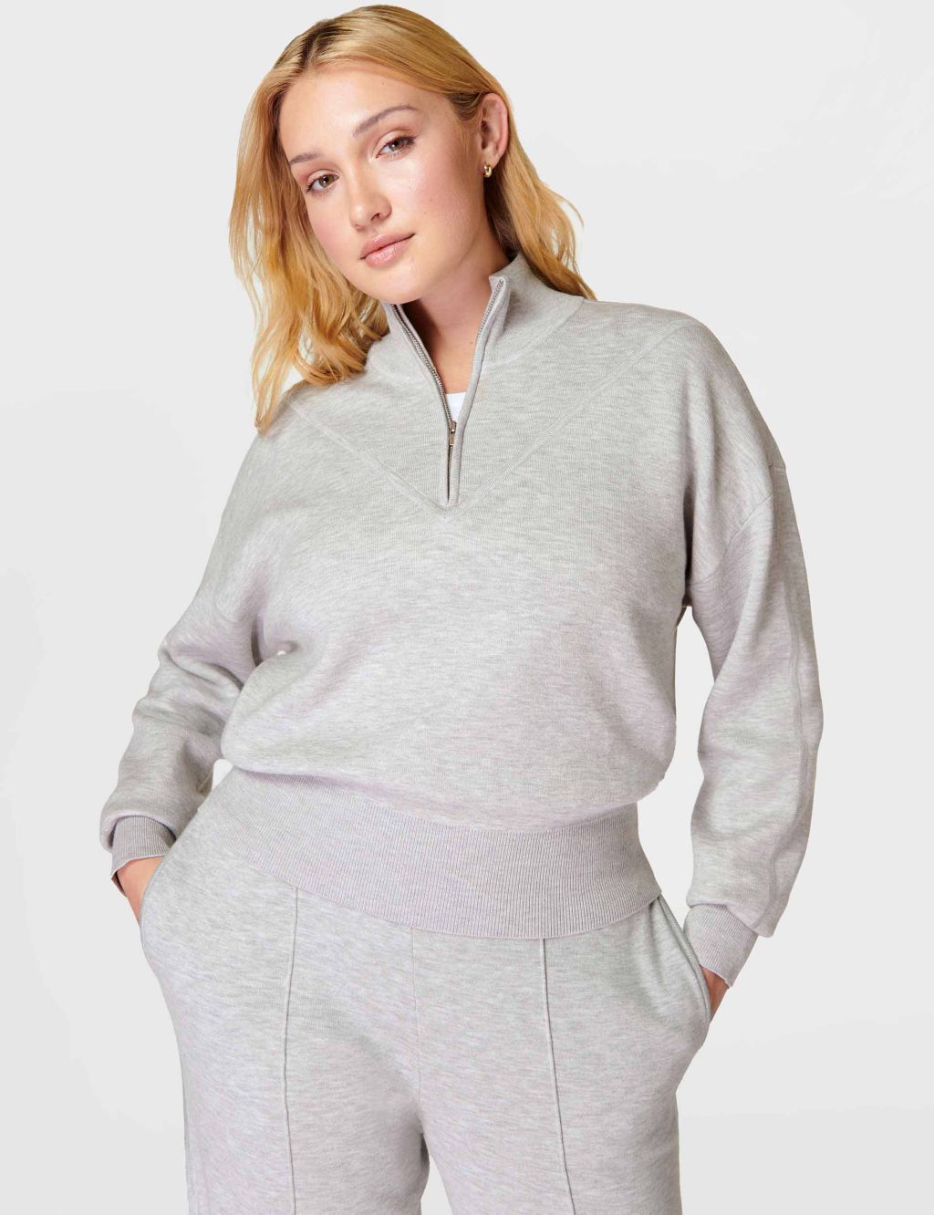 Timeless Cotton Blend Half Zip Track Top 3 of 5
