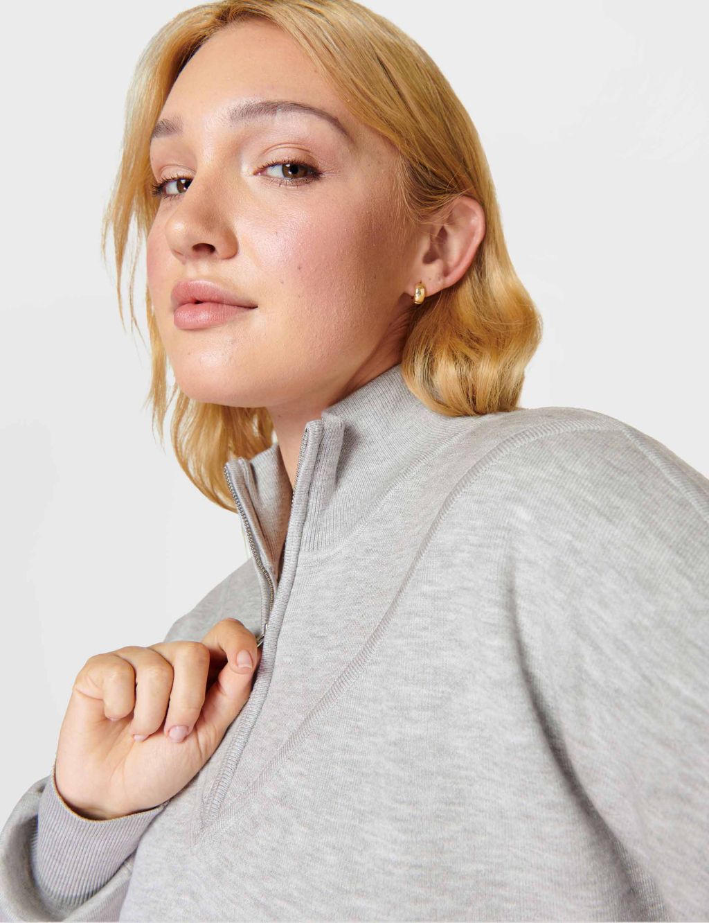 Timeless Cotton Blend Half Zip Track Top 5 of 5
