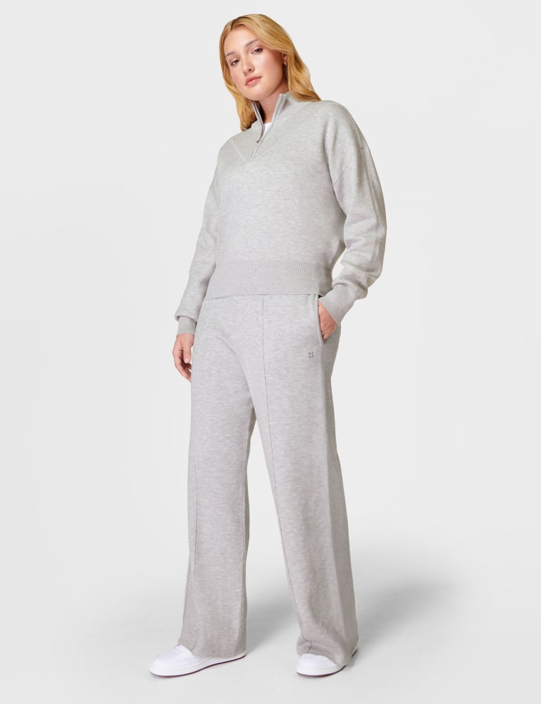 Timeless Cotton Blend Wide Leg Joggers
