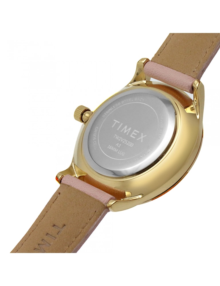 Timex women's sales leather watch