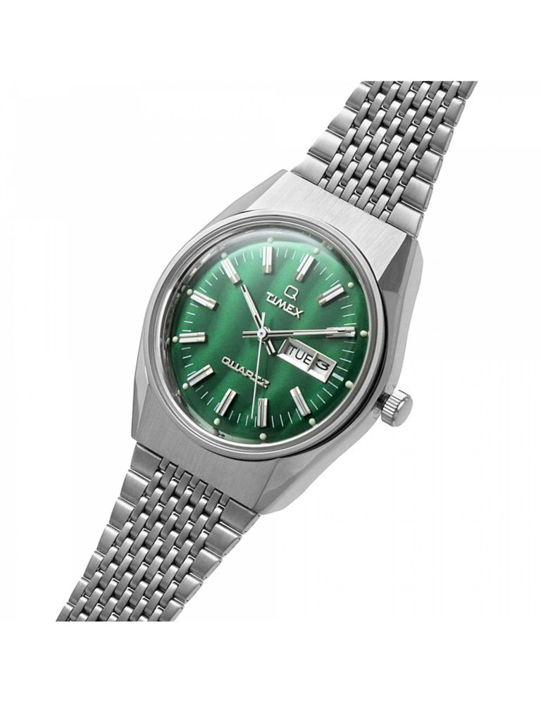 Timex Q Falcon Eye Stainless Steel Watch | Timex | M&S