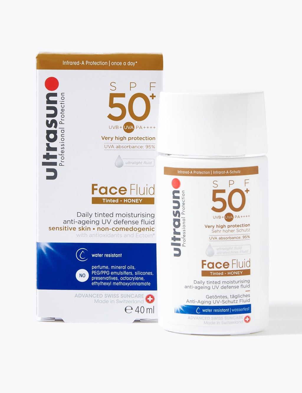 Tinted Face Fluid SPF 50+ 40ml Ultrasun M&S