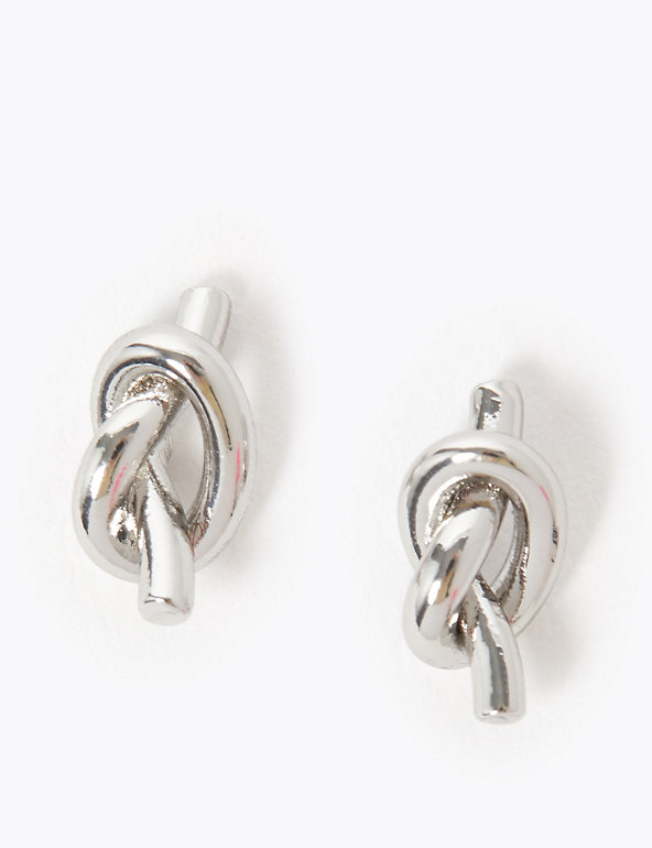 Tiny Knot Stud Earrings Image 1 of 1