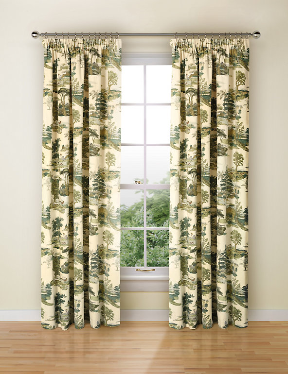 Toile Print Curtains Image 1 of 2