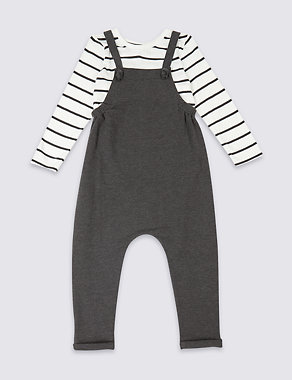Top & Dungarees Outfit (3 Months - 5 Years) Image 2 of 3