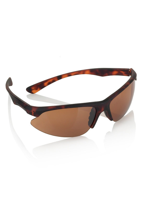 Tortoise Shell Design Golf Sunglasses Image 1 of 1
