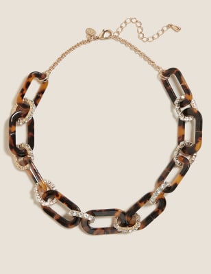 Tortoise shell sale link necklace