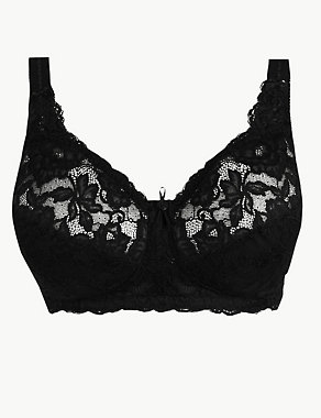 Total Support All-Over Fleur Lace Full Cup Bra B-G Image 2 of 5